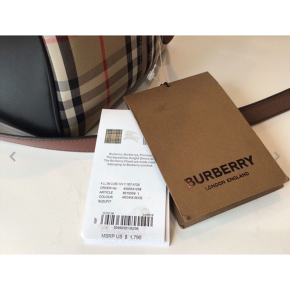 BURBERRY LONDON VINTAGE CHECK CUBED SHOULDERBAG - Picture 11 of 11